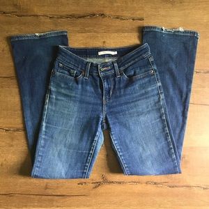 (B) Levi’s 715 bootcut jeans